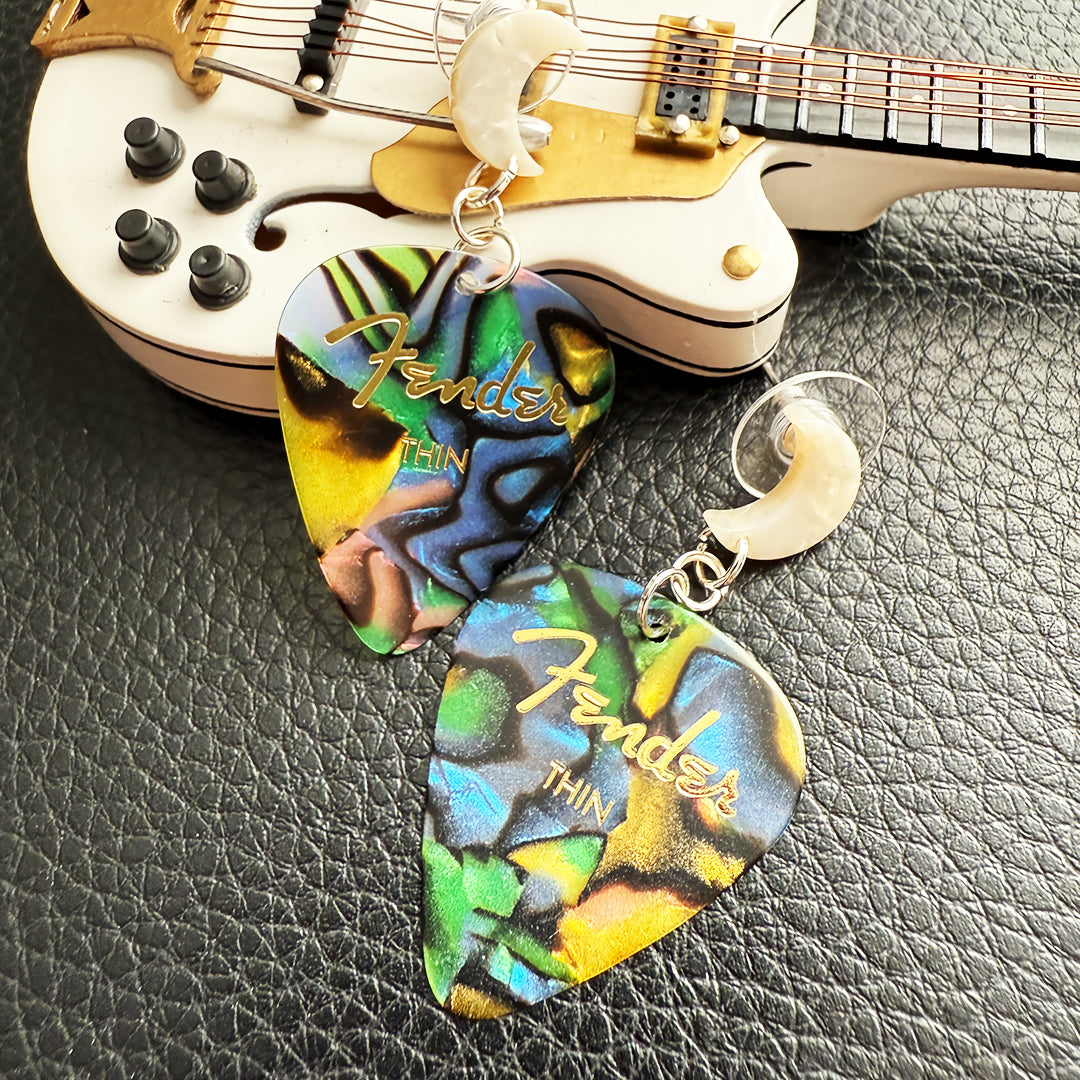 Moon Stud Guitar Picks (Bright Abalone)