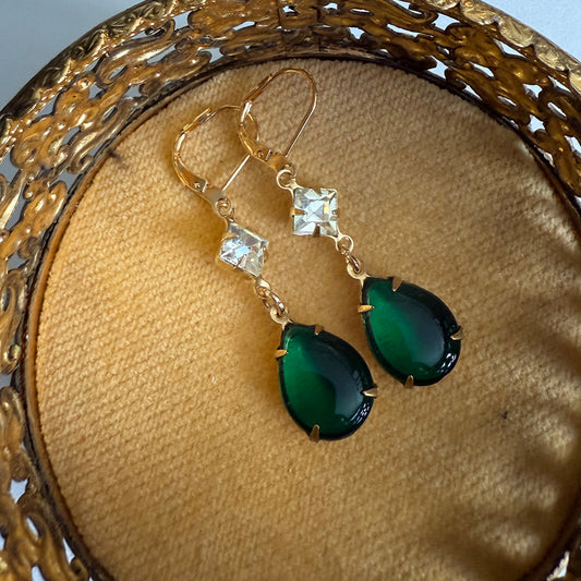 Emerald Teardrop Earrings