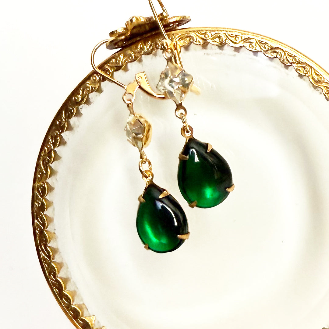 Emerald Teardrop Earrings