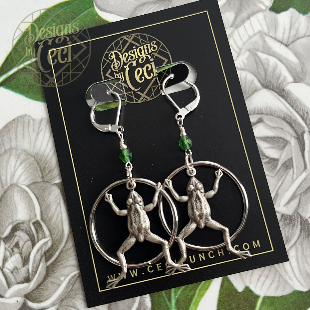 Frog Specimen Hoop earrings