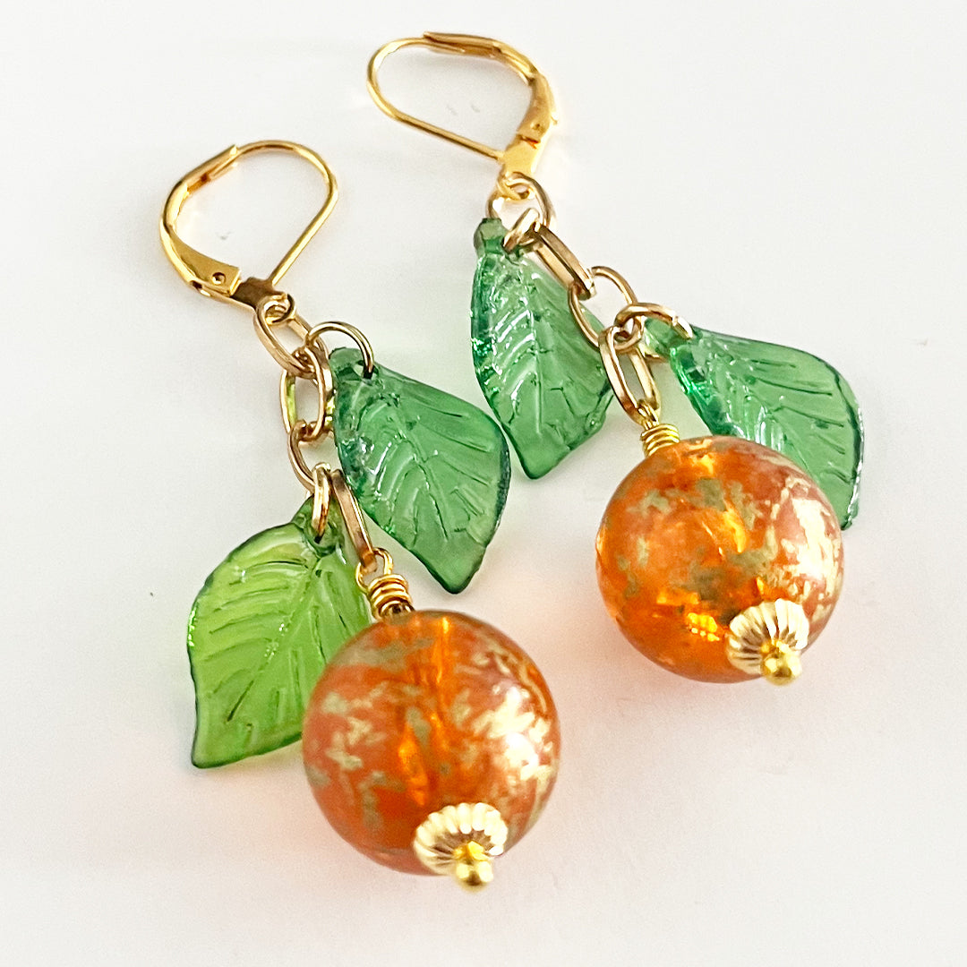 Orange County Retro Orange Earrings