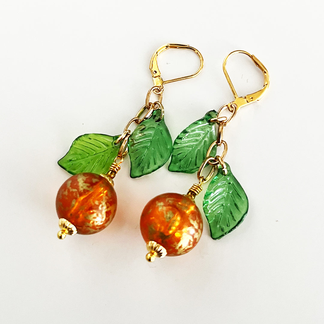 Orange County Retro Orange Earrings