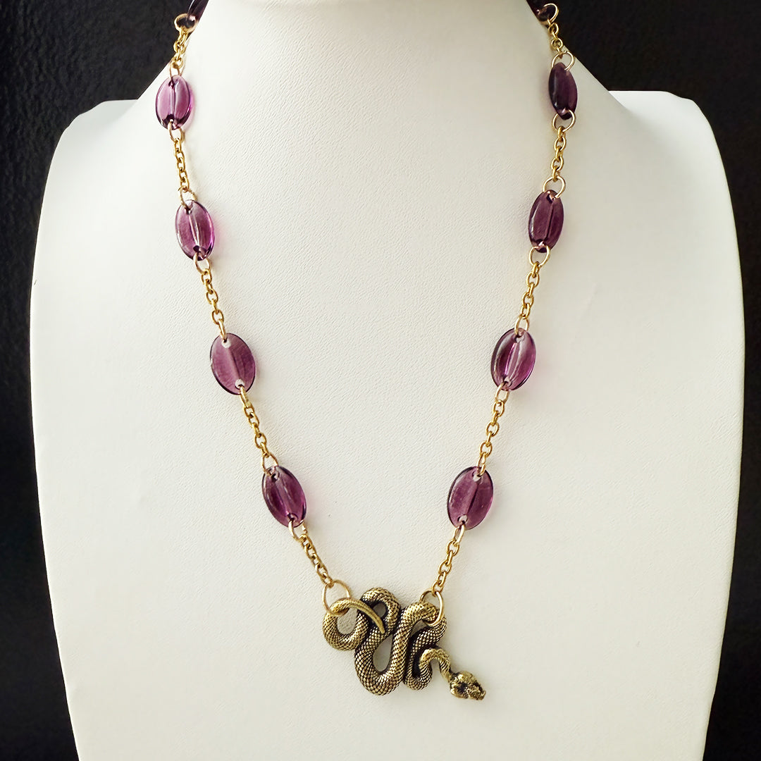 Snake Necklace Purple