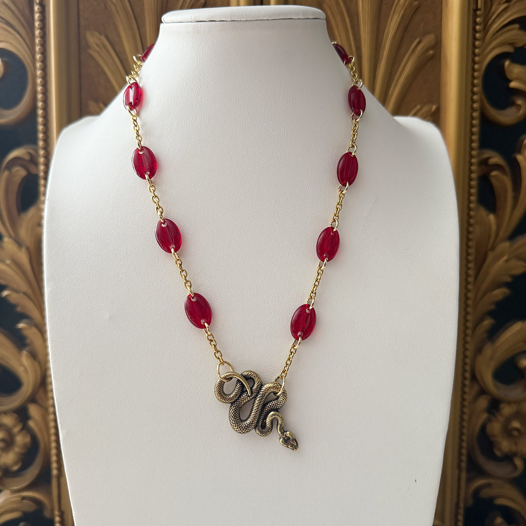 Snake Necklace Red