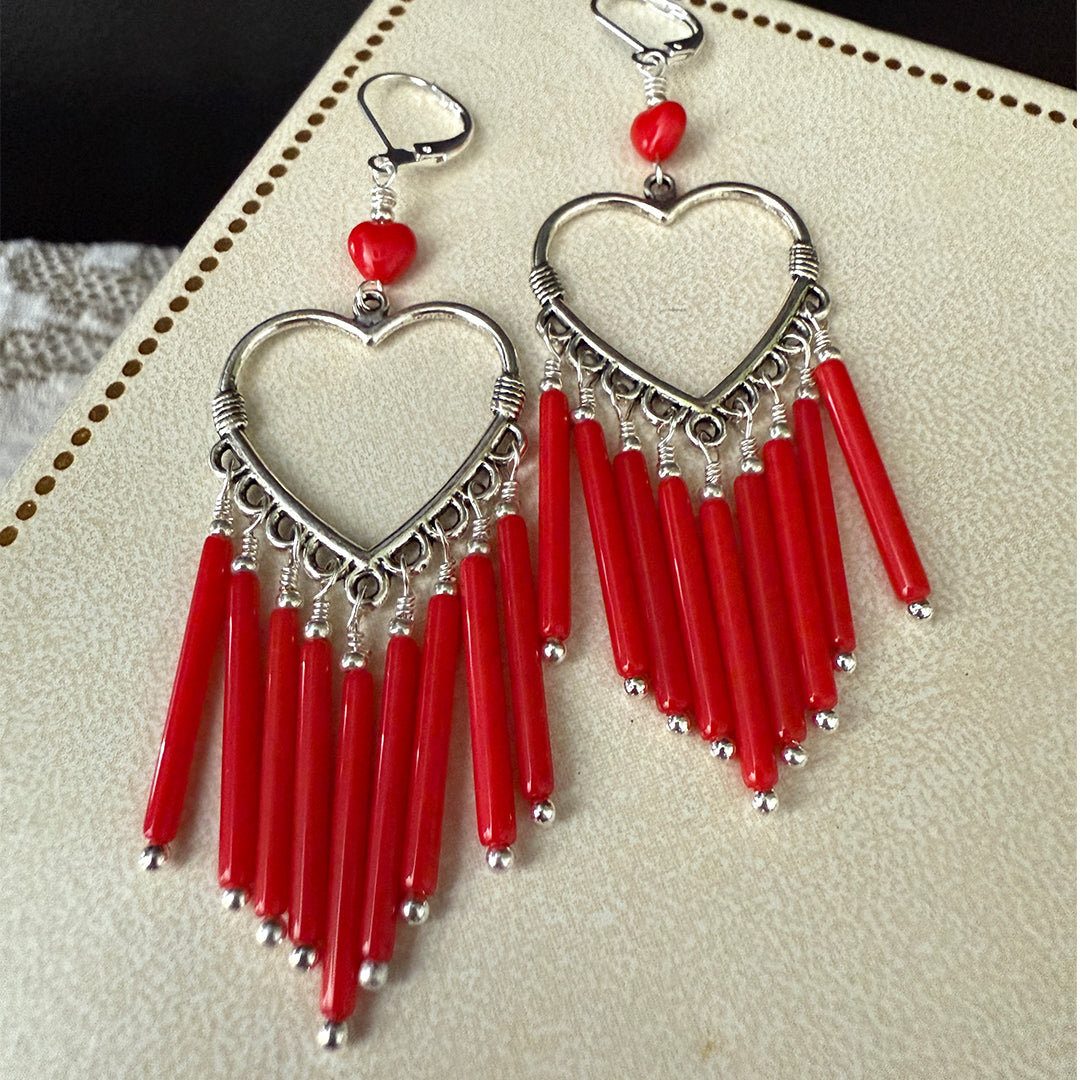 V-Day Heart Chandelier Earrings