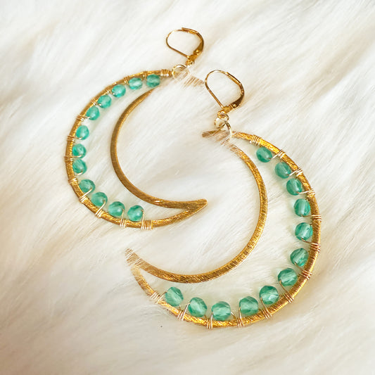 Celadon Crescent Moons