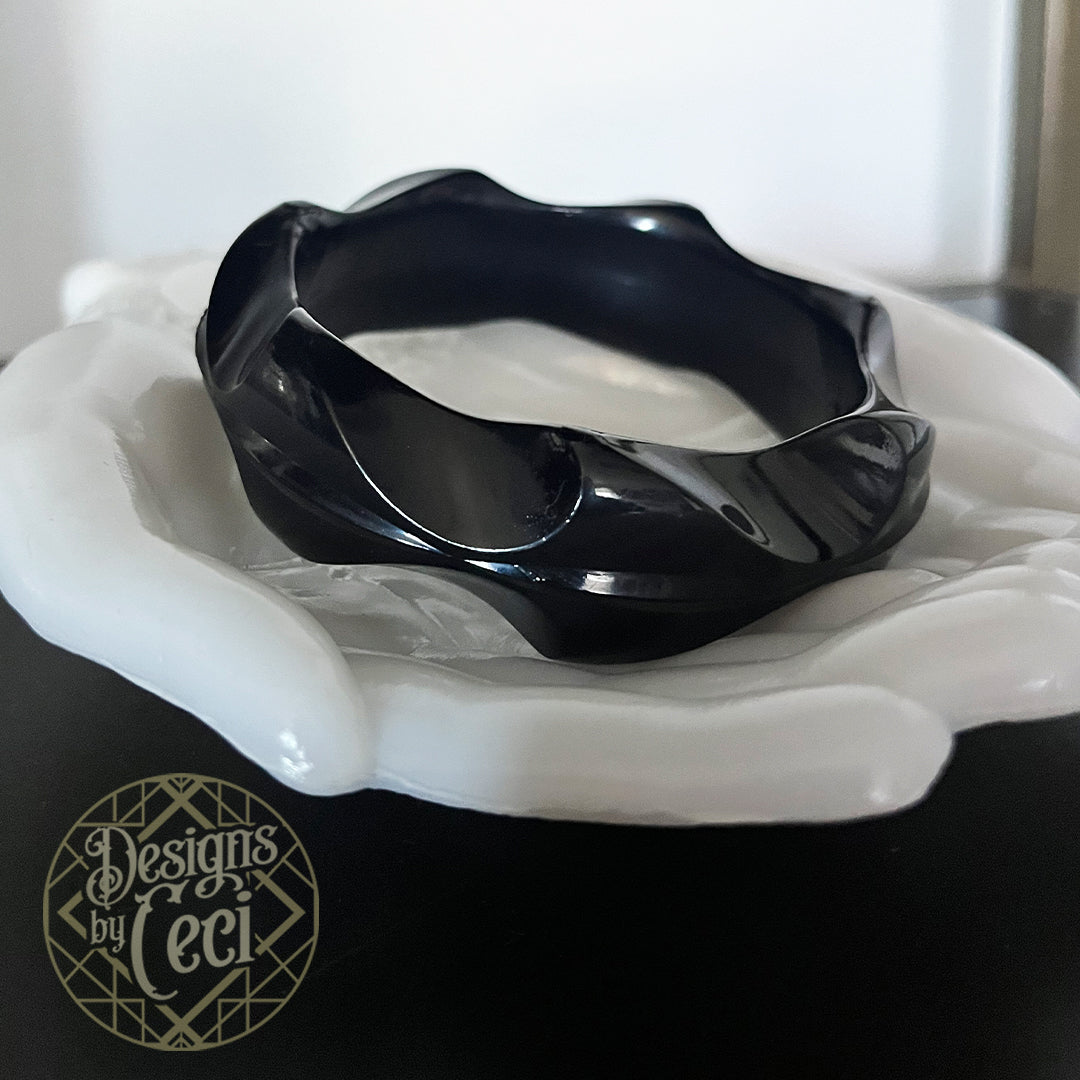 BLACK Vintage Bangle Bracelet