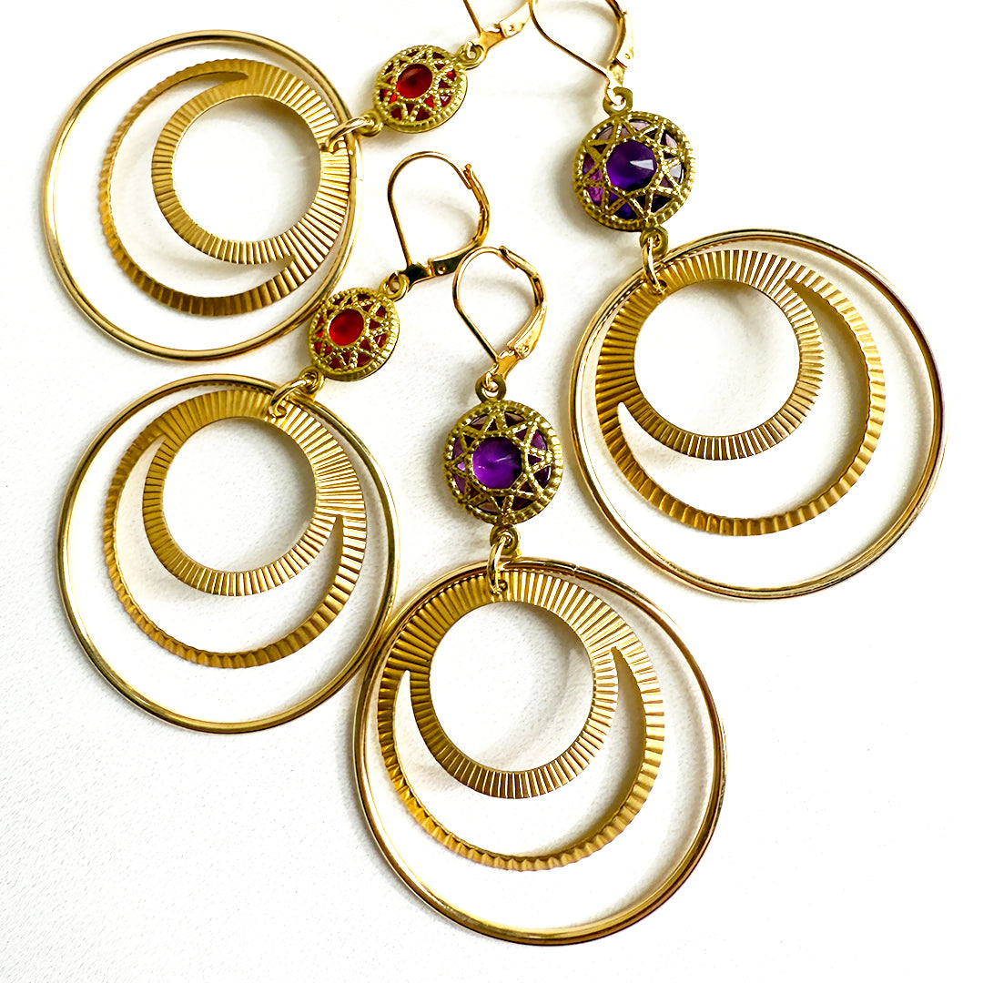 Luna Luz Hoop Earrings