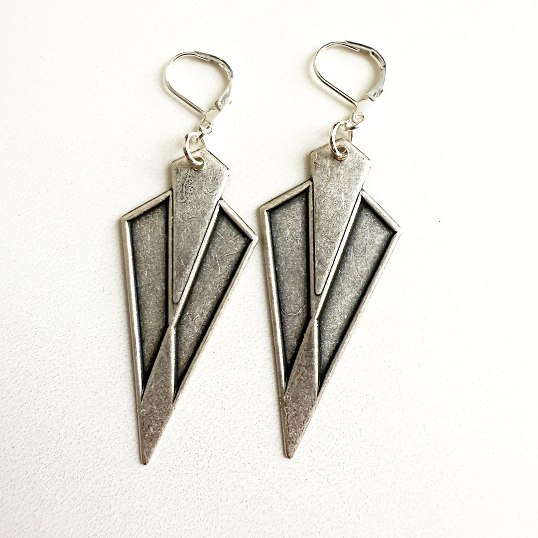 Art Deco Drops MATTE SILVER