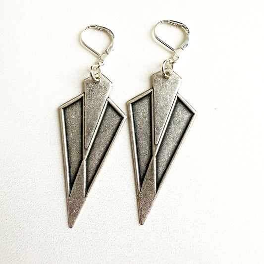 Art Deco Drops MATTE SILVER