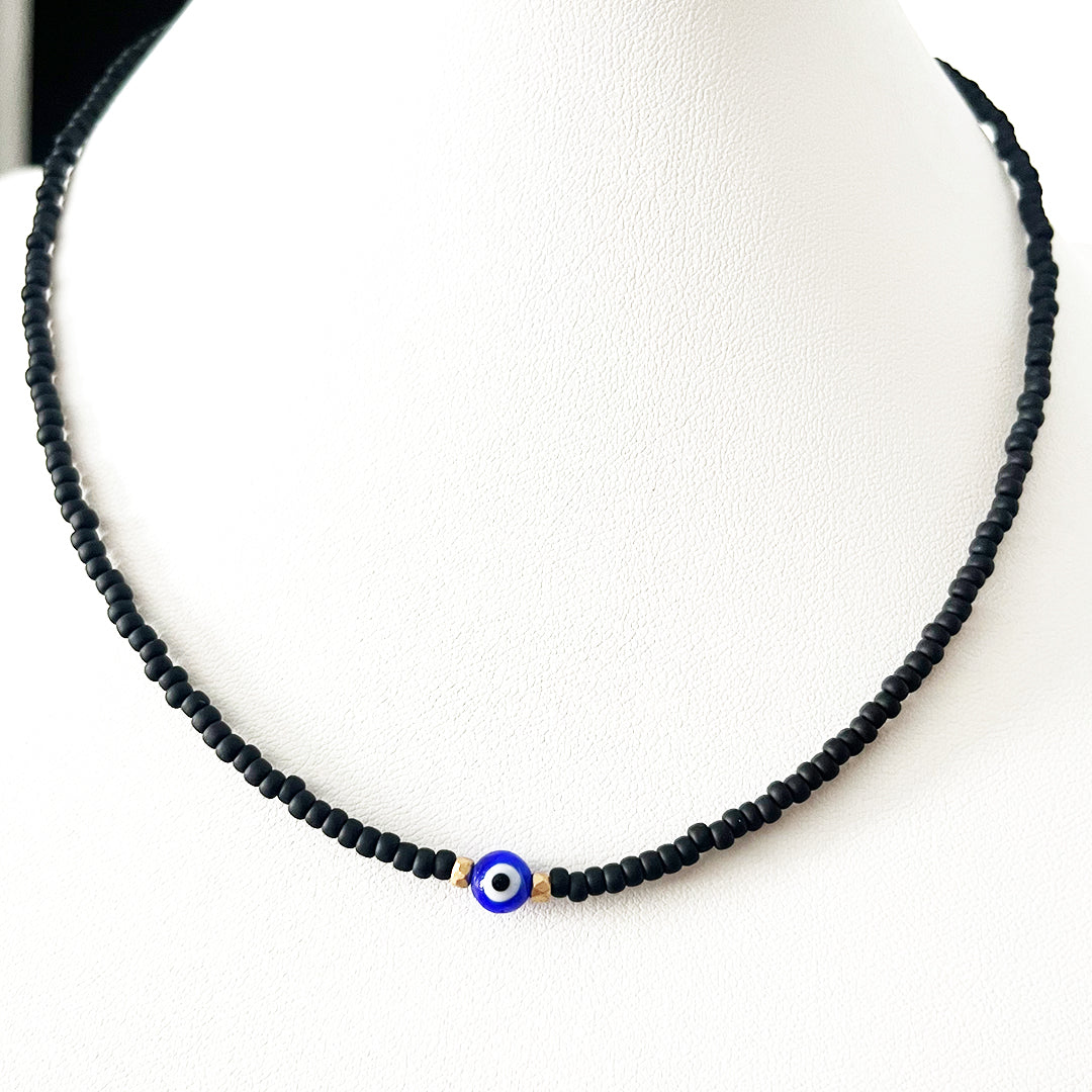 Evil Eye Beaded Choker