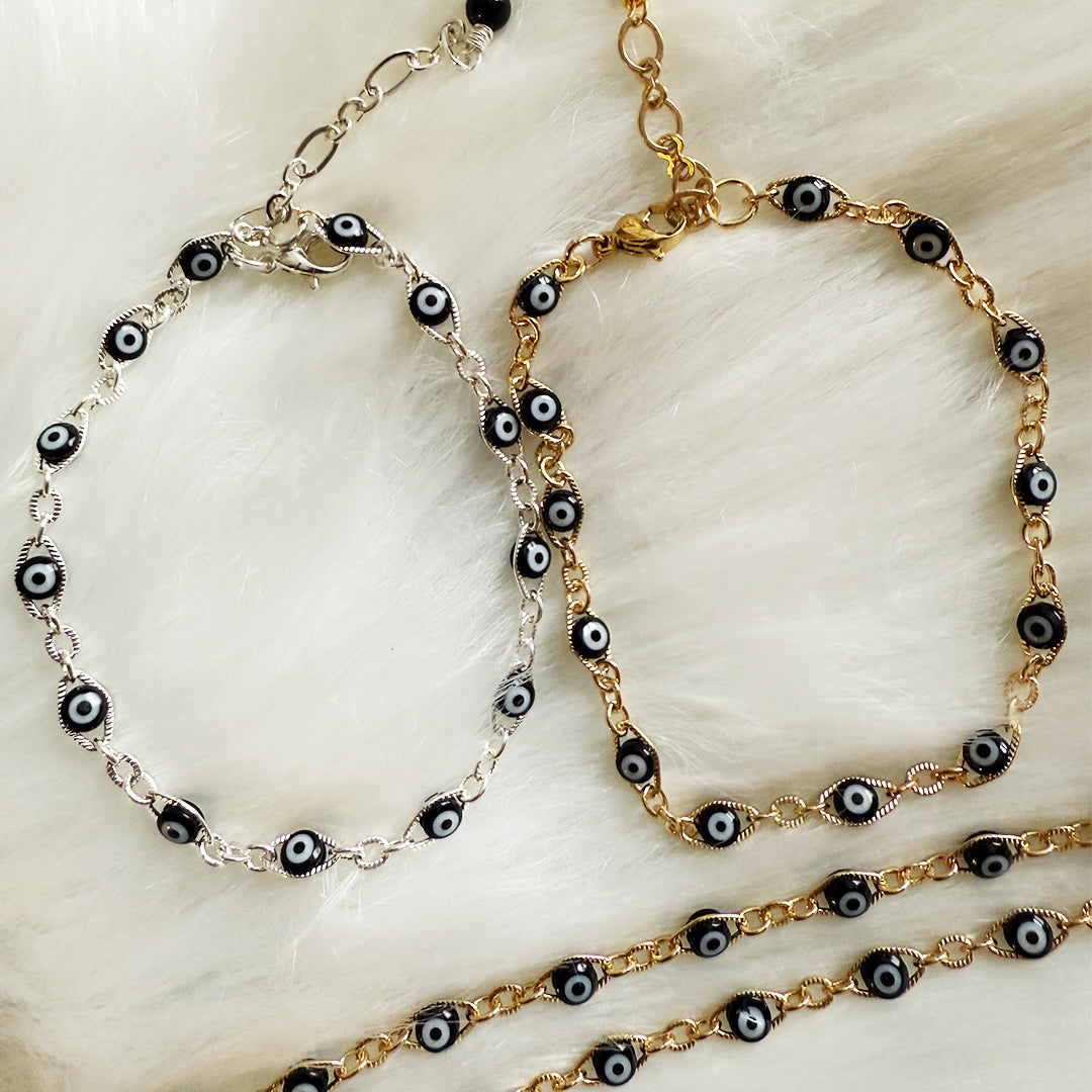 Evil Eye Chain Bracelet SILVER