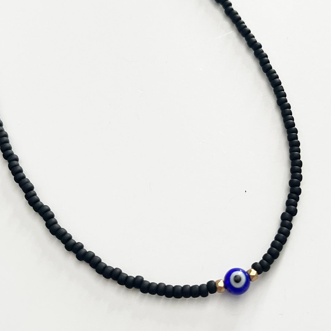 Evil Eye Beaded Choker