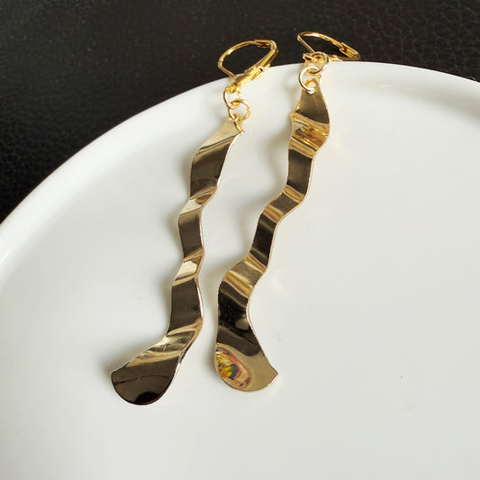 Golden Ribbon Earrings