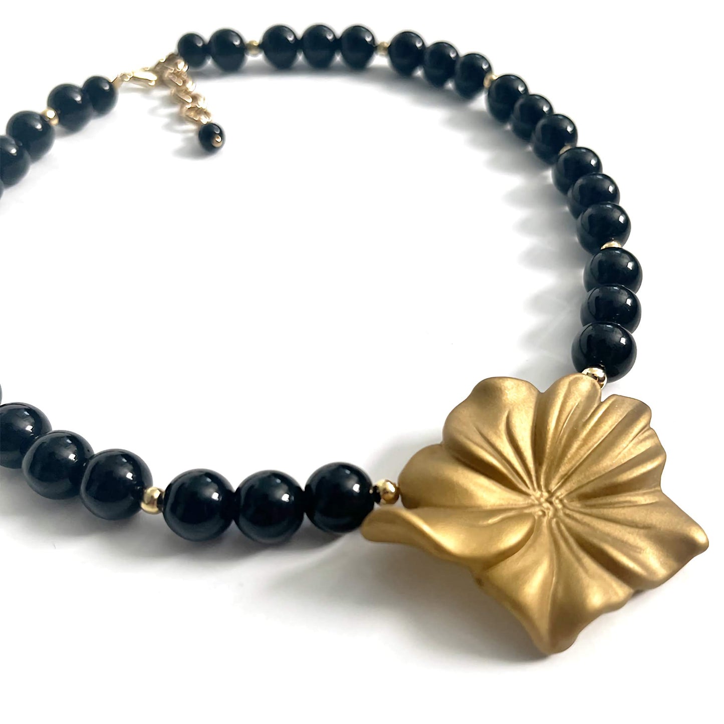 Art Deco Gold Flower Necklace