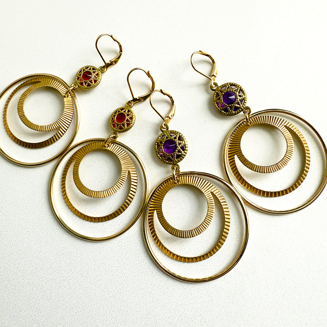 Luna Luz Hoop Earrings