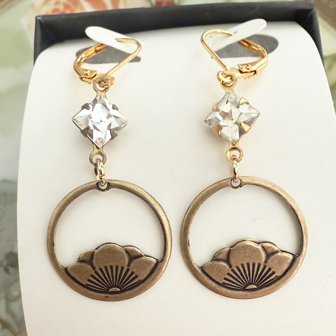 Mini Lotus Hoop Earrings