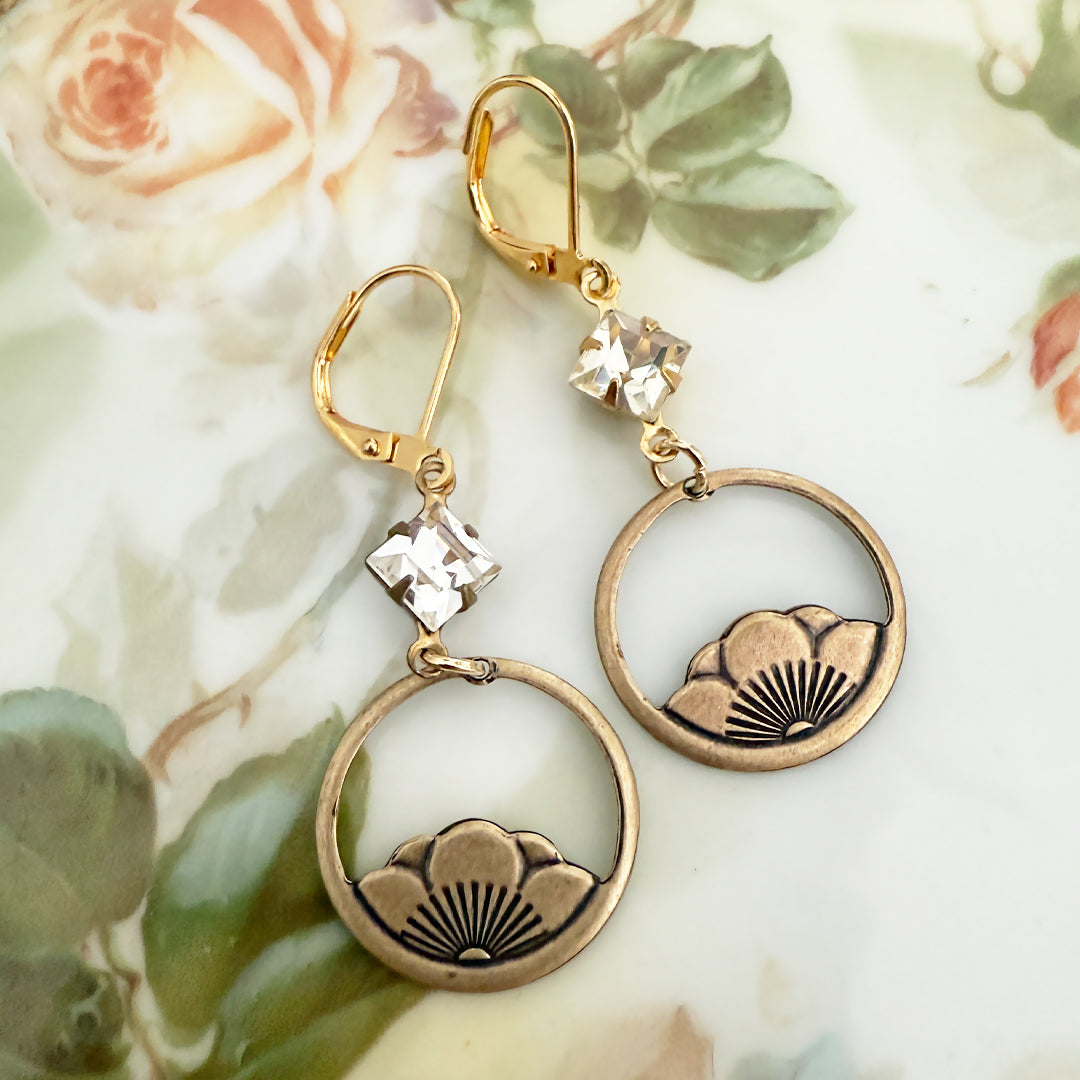 Mini Lotus Hoop Earrings