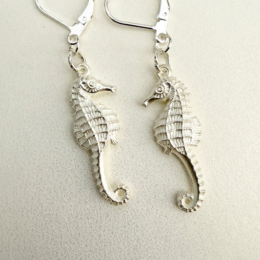 Mini Atomic Seahorse Earrings