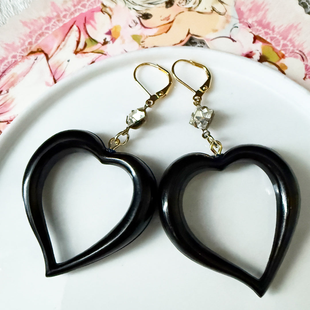 Puff Heart Hoop Earrings