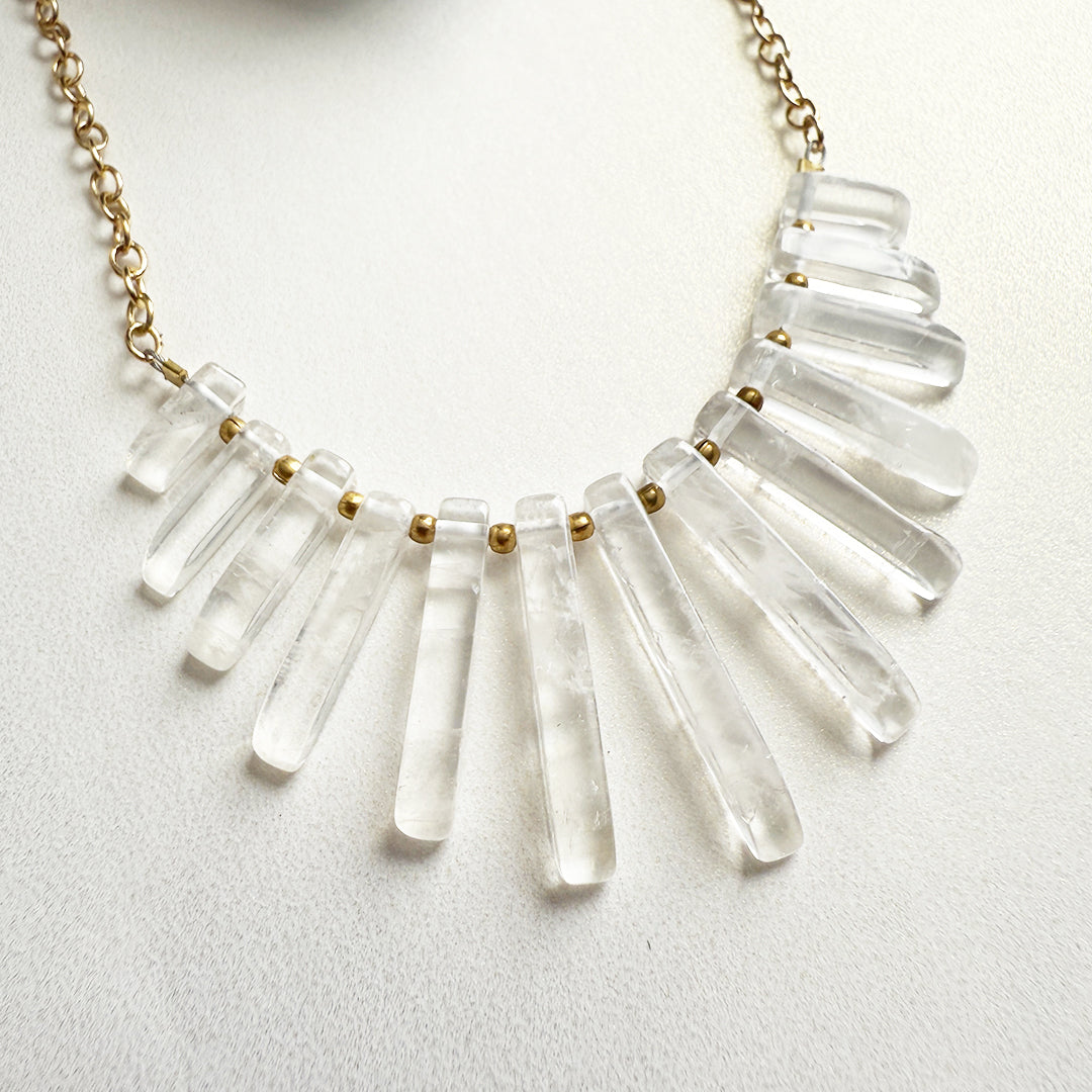 Quartz Fan Necklace