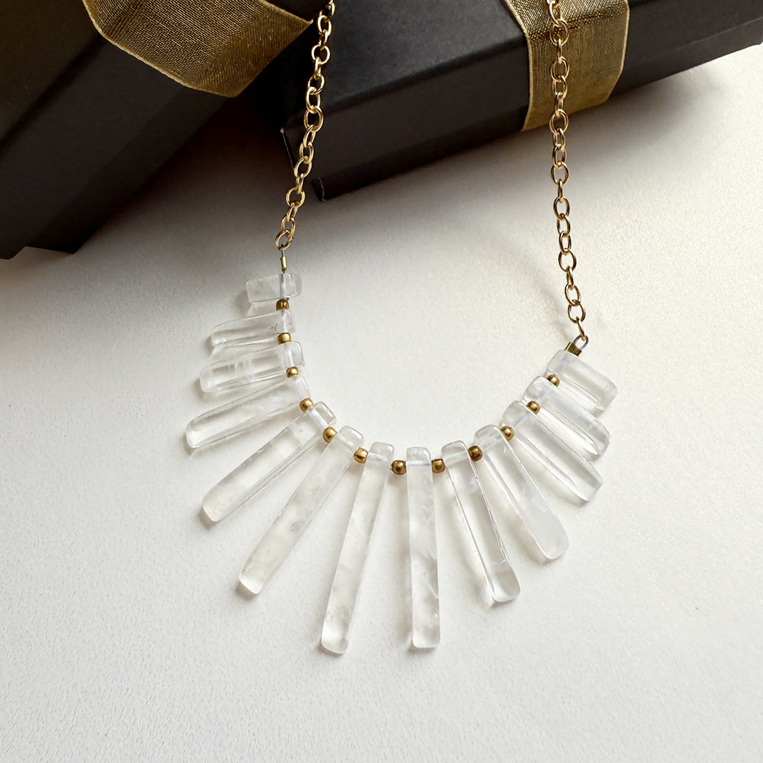 Quartz Fan Necklace