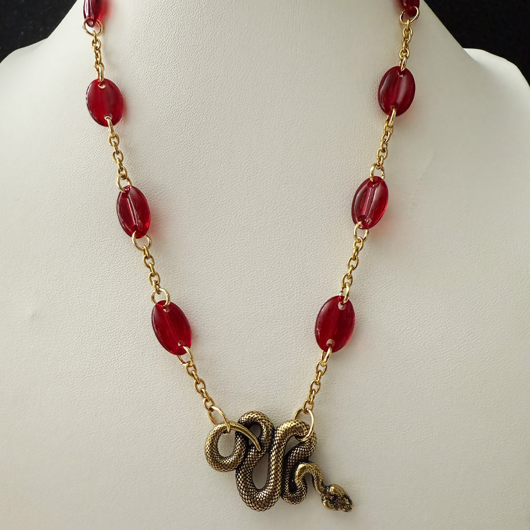 Snake Necklace Red