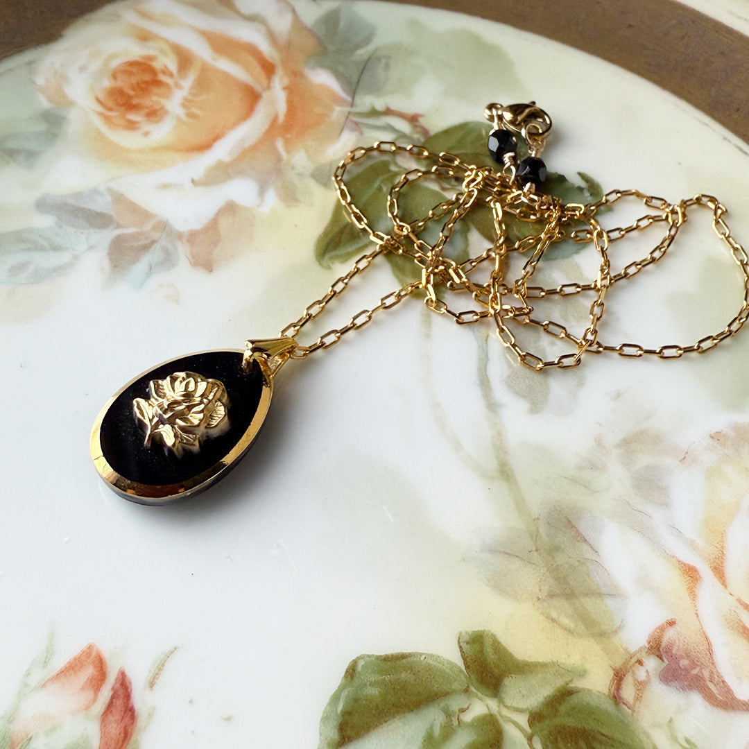 Vintage Romance Rose Pendant