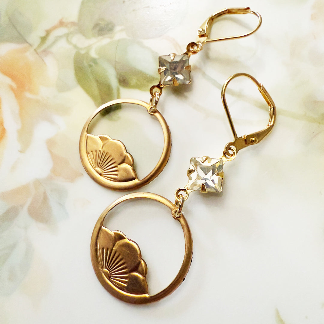 Mini Lotus Hoop Earrings