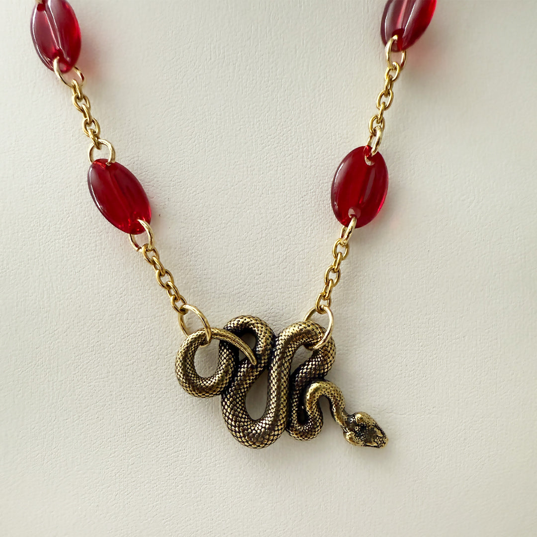 Snake Necklace Red