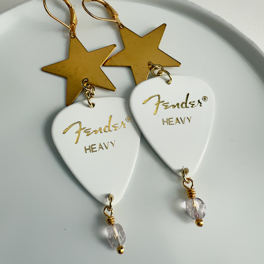 Stellar Guitar Pick earrings