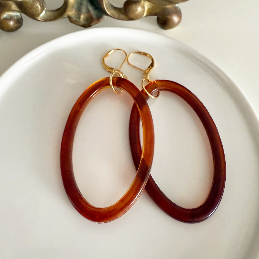 Amber Acrylic Hoops